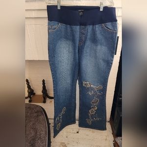 NWT Carole Little Maternity Designer Jeans Size L